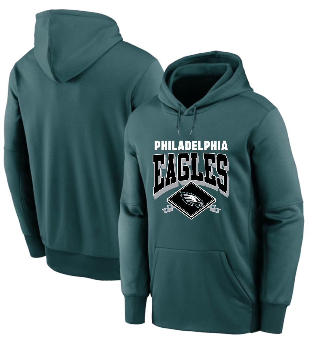 Men 2025 Philadelphia Eagles green hoodie style 19->philadelphia eagles->NFL Jersey